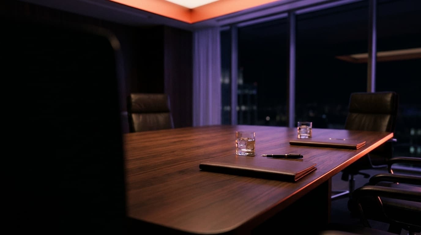 A premium conference table set for a strategic conversation